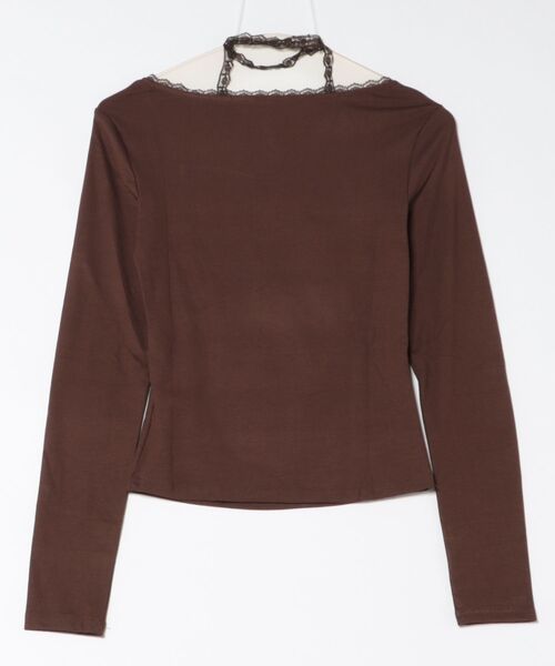 UP START（アップスタート）の「【LAMPOON】レーススカーフシャーリングカットソー（Tシャツ/カットソー・レディース・ブラウン・FREE）」の9枚目の写真