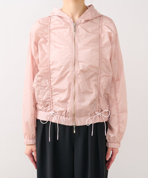 La boutique BonBon（ラブティックボンボン）の「【フェミニンカジュアル】ギャザーライトフードブルゾン（ブルゾン・レディース・ピンク/ネイビー・FREE）」の14枚目の写真