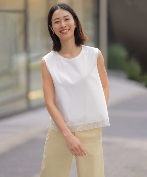 J.PRESS Ladies(J.プレス レディス)の「【ご好評につき新色追加・セットアップ対応・人気素材】コットンFITTY ストレート パンツ(その他パンツ・レディース・サックスブルー系/ベージュ系/ライトグレー系/ネイビー系/アイボリー系/ネイビー系3・S/XS/XXS)」の7枚目の写真