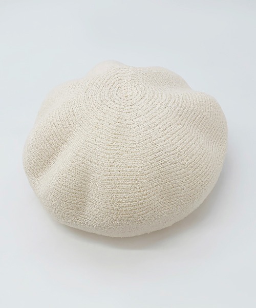 polcadot（ポルカドット）の「ぽこぽこベレー帽（ハンチング/ベレー帽・レディース・アイボリー/ブラック/グレー/ネイビー・FREE）」の2枚目の写真