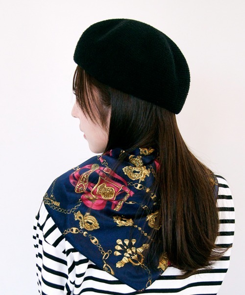 polcadot（ポルカドット）の「ぽこぽこベレー帽（ハンチング/ベレー帽・レディース・アイボリー/ブラック/グレー/ネイビー・FREE）」の12枚目の写真