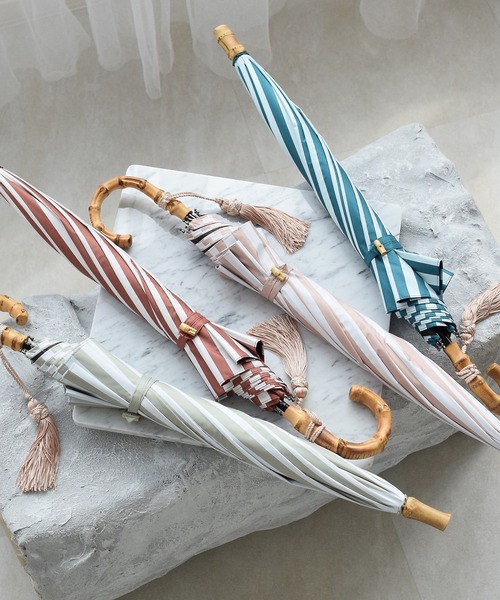 北欧 暮らしの道具店ストライプ柄 長傘 バンブーハンドル 北欧 暮らしの道具店ストライプ柄 長傘 バンブーハンドル 北欧 暮らし