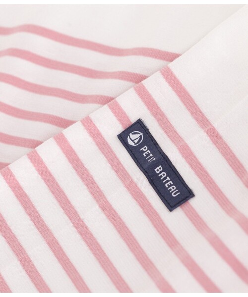 PETIT BATEAU(プチバトー)の「マリニエールカットソー(スウェット・レディース・ホワイト×ブルー/ホワイト×ピンク・SMALL/LARGE/X-SMALL/MEDIUM/XX-SMALL)」の3枚目の写真