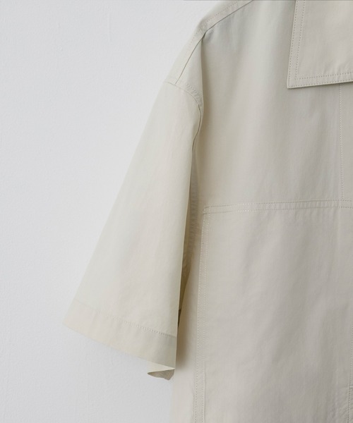 WYM LIDNM（ウィム バイ リドム）の「CROPPED WORK H/S SHIRT（シャツ/ブラウス・メンズ・ブラウン/チャコールグレー/アイボリー・S/M/L）」の13枚目の写真