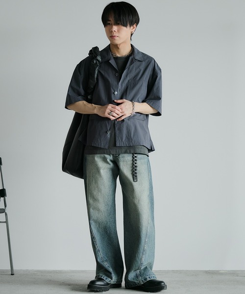 CROPPED WORK H/S SHIRT（シャツ/ブラウス）｜WYM LIDNM（ウィム バイ