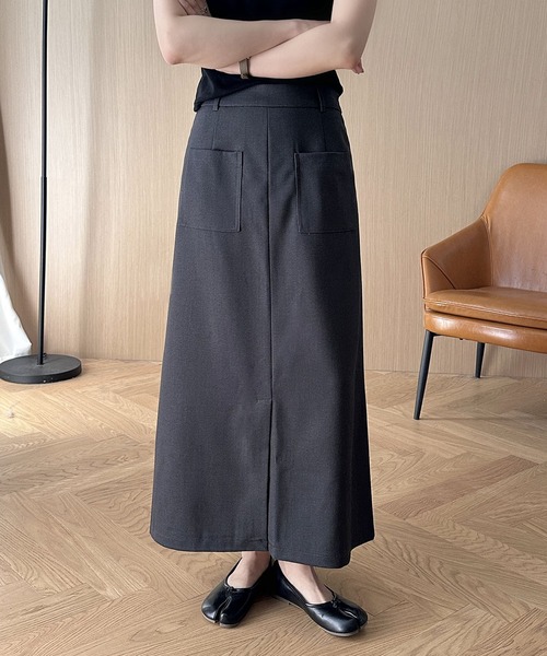 DECADE CLASSIC(ディケイド クラシック)の「スリット入りフレアスカート(スカート・レディース・ダークグレー/ブラック・SMALL/MEDIUM/LARGE)」の9枚目の写真