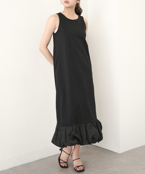 MAGASIN DE MODE Chou Chou(マガジンデモードシュシュ)の「【MAGASIN DE MODE Chou Chou】ドッキング バルーンワンピース ロングワンピース ノースリーブ XNN※(ワンピース・レディース・ブラウン/ブラック・FREE)」の1枚目の写真