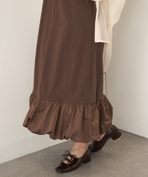 MAGASIN DE MODE Chou Chou(マガジンデモードシュシュ)の「【MAGASIN DE MODE Chou Chou】ドッキング バルーンワンピース ロングワンピース ノースリーブ XNN※(ワンピース・レディース・ブラウン/ブラック・FREE)」の6枚目の写真