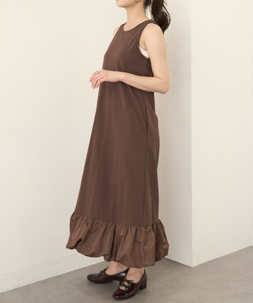 MAGASIN DE MODE Chou Chou(マガジンデモードシュシュ)の「【MAGASIN DE MODE Chou Chou】ドッキング バルーンワンピース ロングワンピース ノースリーブ XNN※(ワンピース・レディース・ブラウン/ブラック・FREE)」の10枚目の写真