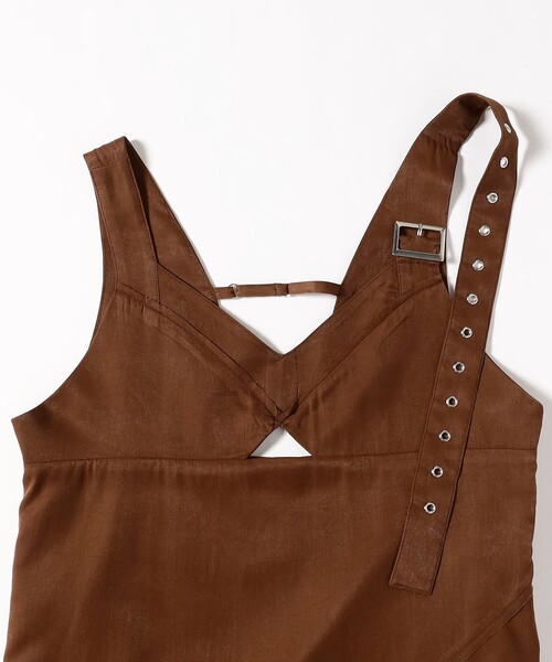 Ray BEAMS(レイビームス)の「ベルト ストラップ ワンピース(ワンピース・レディース・ブラック/ダークブラウン・0/1)」の5枚目の写真