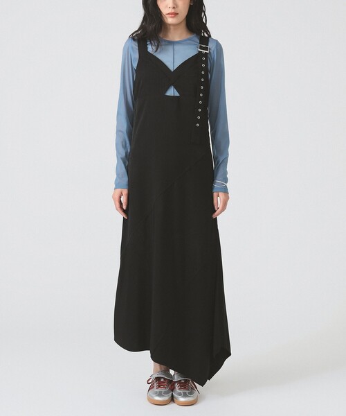 Ray BEAMS(レイビームス)の「ベルト ストラップ ワンピース(ワンピース・レディース・ブラック/ダークブラウン・0/1)」の10枚目の写真