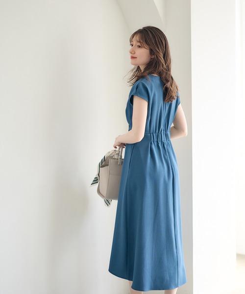 12Twelve Agenda(トゥエルブ アジェンダ)の「カシュクールブッチャーワンピース(ワンピース・レディース・ブルーグリーン/ライトグレー/ベージュ・M)」の19枚目の写真
