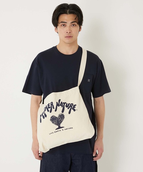 HOLLYWOOD RANCH MARKET（ハリウッドランチマーケット）の「MOTHER NATURE ショルダーバッグ（ショルダーバッグ・メンズ・ネイビー・ONE SIZE）」の3枚目の写真