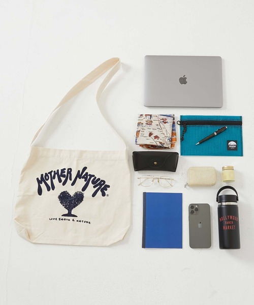 HOLLYWOOD RANCH MARKET(ハリウッドランチマーケット)の「MOTHER NATURE ショルダーバッグ(ショルダーバッグ・メンズ・ネイビー・ONE SIZE)」の7枚目の写真
