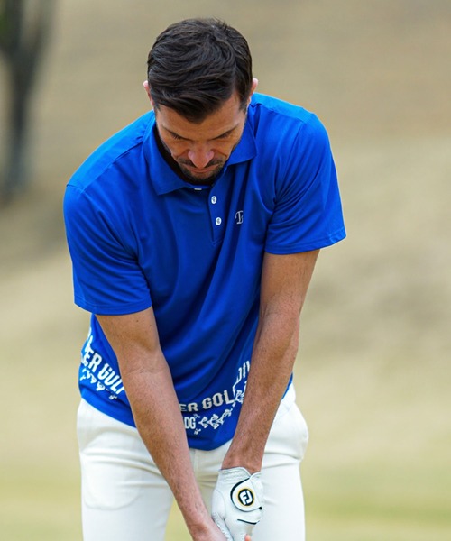 DIVINER GOLF(ディバイナー ゴルフ)の「【DIVINER GOLF】裾ループロゴポロシャツ メンズ ゴルフウェア 半袖 襟付き シャツ 春服(ゴルフグッズ・メンズ・ブルー/ホワイト・M/L/XL/XXL)」の12枚目の写真