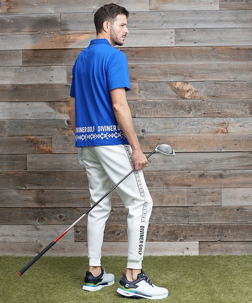 DIVINER GOLF(ディバイナー ゴルフ)の「【DIVINER GOLF】裾ループロゴポロシャツ メンズ ゴルフウェア 半袖 襟付き シャツ 春服(ゴルフグッズ・メンズ・ブルー/ホワイト・M/L/XL/XXL)」の18枚目の写真