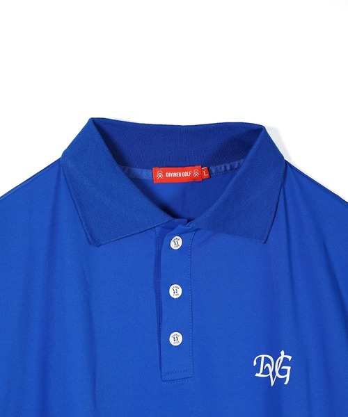 DIVINER GOLF(ディバイナー ゴルフ)の「【DIVINER GOLF】裾ループロゴポロシャツ メンズ ゴルフウェア 半袖 襟付き シャツ 春服(ゴルフグッズ・メンズ・ブルー/ホワイト・M/L/XL/XXL)」の7枚目の写真