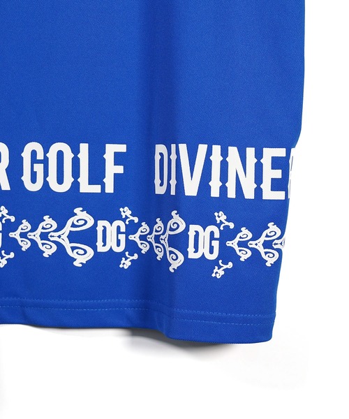 DIVINER GOLF(ディバイナー ゴルフ)の「【DIVINER GOLF】裾ループロゴポロシャツ メンズ ゴルフウェア 半袖 襟付き シャツ 春服(ゴルフグッズ・メンズ・ブルー/ホワイト・M/L/XL/XXL)」の9枚目の写真