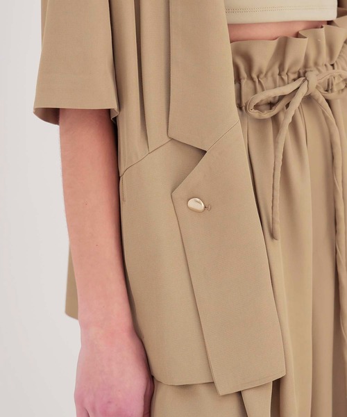 DRESSLAVE（ドレスレイブ）の「relaxy half sleeve jacket(リラクシーハーフスリーブジャケット)（ノーカラージャケット・レディース・ホワイト・38）」の11枚目の写真