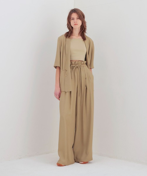 DRESSLAVE（ドレスレイブ）の「relaxy half sleeve jacket(リラクシーハーフスリーブジャケット)（ノーカラージャケット・レディース・ホワイト・38）」の13枚目の写真