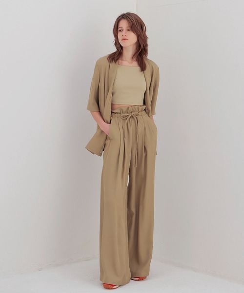 DRESSLAVE（ドレスレイブ）の「relaxy half sleeve jacket(リラクシーハーフスリーブジャケット)（ノーカラージャケット・レディース・ホワイト・38）」の16枚目の写真