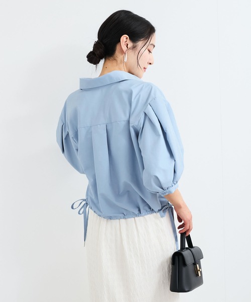 VIS(ビス)の「ドロストボリュームスリーブシャツ(レース・無地)(シャツ/ブラウス・レディース・ホワイト/サックスブルー/ブラック系その他/ホワイト系その他・FREE)」の19枚目の写真