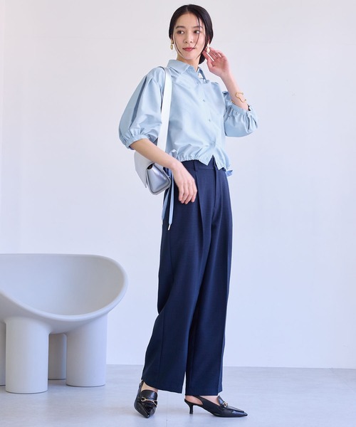 VIS(ビス)の「ドロストボリュームスリーブシャツ(レース・無地)(シャツ/ブラウス・レディース・ホワイト/サックスブルー/ブラック系その他/ホワイト系その他・FREE)」の18枚目の写真