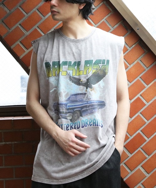 8(eight)(エイト)の「グランジ加工ロックタンクトップ(タンクトップ・メンズ・ブラウン系その他/ブラック系その他/ブラック系その他2/ブラック系その他3/ライトグレー系1/ライトグレー系2・LARGE/MEDIUM)」の5枚目の写真