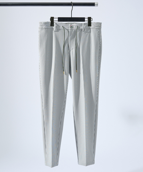 ABAHOUSE（アバハウス）の「トリコットサッカー イージー パンツ/ ストレッチ ドライタッチ UVカット（スラックス・メンズ・ライトグレー/ダークネイビー/チャコールグレー・44/46/48/50）」の2枚目の写真