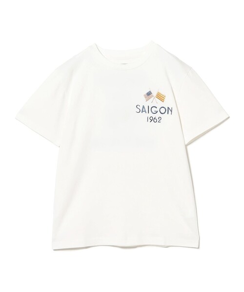 BEAMS BOY（ビームスボーイ）の「テーラー東洋 / SUKA T-SHIRT EMBROIDERED “SAIGON VIET-NAM”（Tシャツ/カットソー・レディース・ホワイト/ネイビー・SMALL）」の3枚目の写真