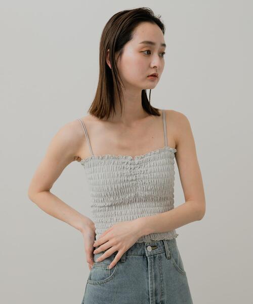 SENSE OF PLACE by URBAN RESEARCH(センスオブプレイスバイアーバンリサーチ)の「ラメシャーリングカップツキキャミソール(キャミソール・レディース・ライトグレー/ネイビー/ライトブルー・ONE)」の7枚目の写真