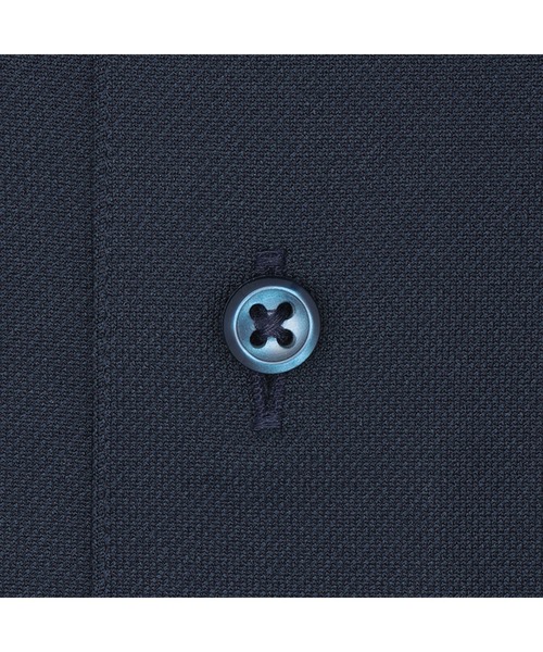 TOKYO SHIRTS（トウキョウシャツ）の「形態安定ノーアイロン ボタンダウン 長袖ストレッチビジネスワイシャツ（ビジネスシャツ・メンズ・ネイビー・首回り39cm-裄丈80cm/首回り39cm-裄丈84cm/首回り41cm-裄丈82cm/首回り41cm-裄丈86cm/首回り42cm-裄丈82cm/首回り42cm-裄丈86cm/首回り43cm-裄丈82cm/首回り43cm-裄丈86cm/首回り37cm-裄丈80cm/首回り37cm-裄丈84cm）」の4枚目の写真