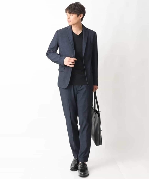 a.v.v（アーヴェヴェ）の「【接触冷感/ジャケイン】シルケットスムースＶネックＴシャツ【UVカット/綿100％】（Tシャツ/カットソー・メンズ・ライトグレー/ホワイト/チャコールグレー・50/46/48/44）」の17枚目の写真