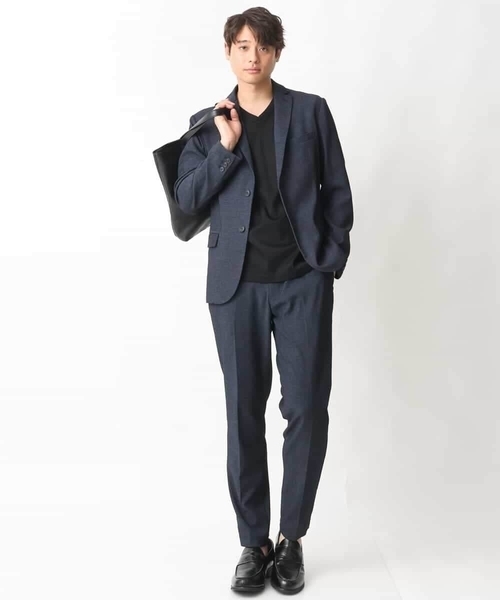 a.v.v（アーヴェヴェ）の「【接触冷感/ジャケイン】シルケットスムースＶネックＴシャツ【UVカット/綿100％】（Tシャツ/カットソー・メンズ・ライトグレー/ホワイト/チャコールグレー・50/46/48/44）」の18枚目の写真