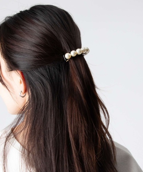 アレクサンドルドゥパリ　バレッタ　ヘアクリップ　ゴールド　パール セール】ALEXANDRE DE PARIS VALLETTA 8cm アレクサンドル ドゥ