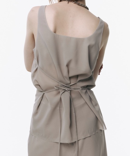 JOSE MOON(ジョゼムーン)の「LIGHT SHEER TANKTOP/ライトシアータンクトップ(Tシャツ/カットソー・レディース・ブラック/ホワイト/ブルー系その他/イエロー系その他/グレー系その他・FREE)」の6枚目の写真