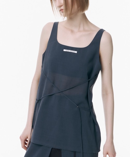 JOSE MOON(ジョゼムーン)の「LIGHT SHEER TANKTOP/ライトシアータンクトップ(Tシャツ/カットソー・レディース・ブラック/ホワイト/ブルー系その他/イエロー系その他/グレー系その他・FREE)」の12枚目の写真