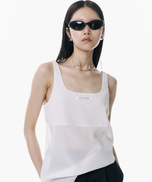 JOSE MOON(ジョゼムーン)の「LIGHT SHEER TANKTOP/ライトシアータンクトップ(Tシャツ/カットソー・レディース・ブラック/ホワイト/ブルー系その他/イエロー系その他/グレー系その他・FREE)」の18枚目の写真