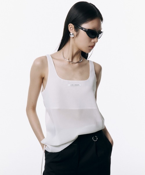 JOSE MOON(ジョゼムーン)の「LIGHT SHEER TANKTOP/ライトシアータンクトップ(Tシャツ/カットソー・レディース・ブラック/ホワイト/ブルー系その他/イエロー系その他/グレー系その他・FREE)」の20枚目の写真
