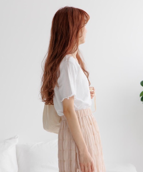 flower（フラワー）の「プチレースティーズ3（Tシャツ/カットソー・レディース・ホワイト/ブルー/イエロー・FREE）」の17枚目の写真