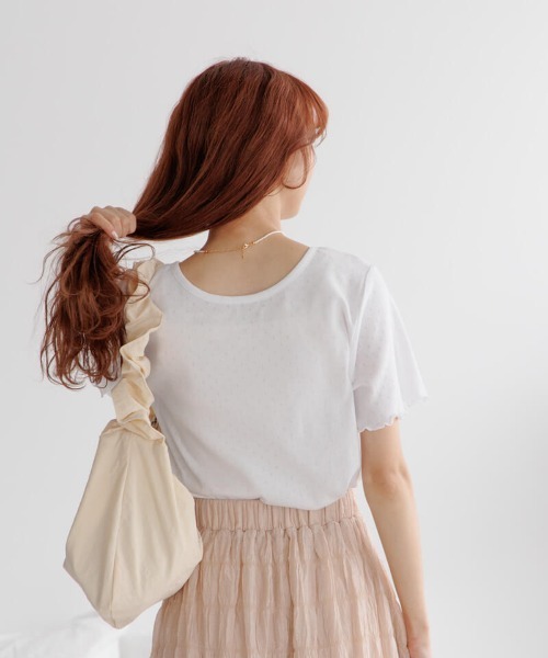 flower（フラワー）の「プチレースティーズ3（Tシャツ/カットソー・レディース・ホワイト/ブルー/イエロー・FREE）」の18枚目の写真