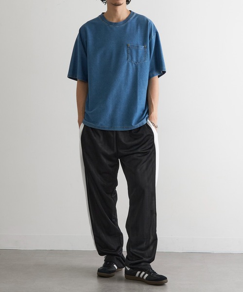 MAGASIN DE MODE Brew(マガジンデモードブリュー)の「【MAGASIN DE MODE Brew】NSカットデニムポケット付Tシャツ MNY(Tシャツ/カットソー・メンズ・ブルー/ブラック・M/L/2L)」の14枚目の写真