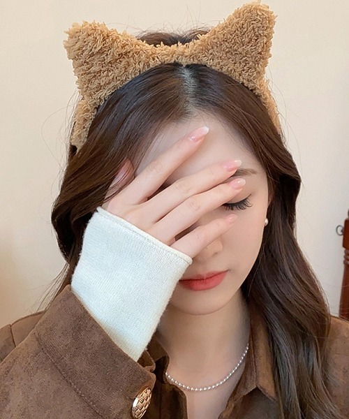 c.u.l(シーユーエル)の「ハロウィン ねこみみ もこもこ カチューシャ ヘアバンド cula1161(カチューシャ・レディース・ライトブラウン/ブラック/レッド・FREE)」の8枚目の写真