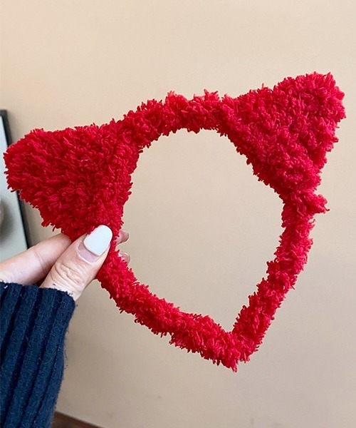 c.u.l(シーユーエル)の「ハロウィン ねこみみ もこもこ カチューシャ ヘアバンド cula1161(カチューシャ・レディース・ライトブラウン/ブラック/レッド・FREE)」の9枚目の写真