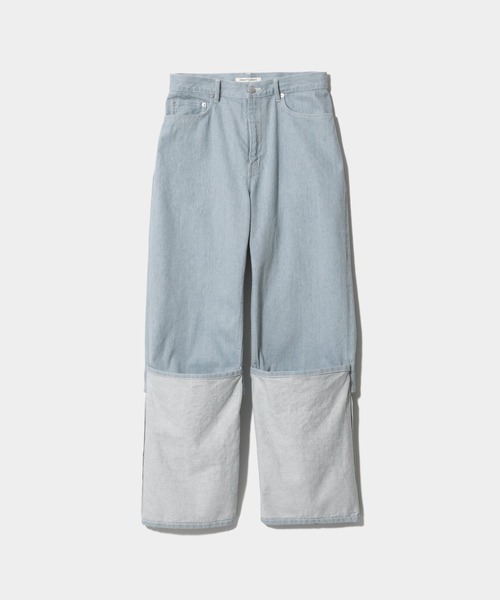 beautiful people（ビューティフルピープル）の「recycling denim     flip hem pants（デニムパンツ・レディース・サックスブルー・38/36/40/34）」の2枚目の写真