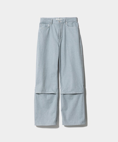 beautiful people（ビューティフルピープル）の「recycling denim     flip hem pants（デニムパンツ・レディース・サックスブルー・38/36/40/34）」の3枚目の写真