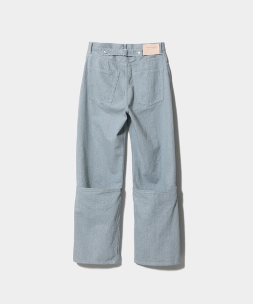 beautiful people（ビューティフルピープル）の「recycling denim     flip hem pants（デニムパンツ・レディース・サックスブルー・38/36/40/34）」の4枚目の写真