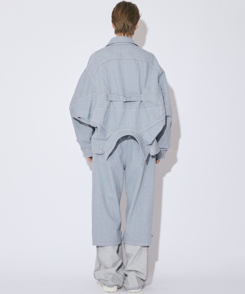 beautiful people（ビューティフルピープル）の「recycling denim     flip hem pants（デニムパンツ・レディース・サックスブルー・38/36/40/34）」の7枚目の写真