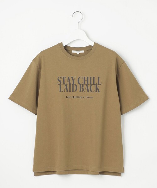 23区 S(ニジュウサンクチイサイサイズ)の「【SLOW/一部店舗限定】MVSコットン ロゴTシャツ(Tシャツ/カットソー・レディース・グレー系/ライラック系/ホワイト系/カーキ系・32)」の10枚目の写真