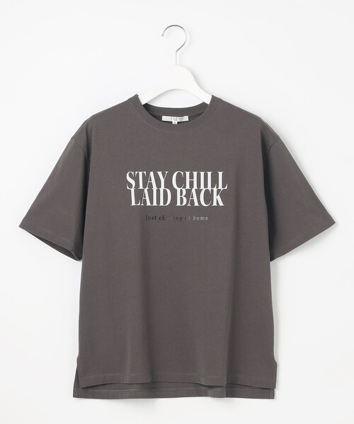 23区 S(ニジュウサンクチイサイサイズ)の「【SLOW/一部店舗限定】MVSコットン ロゴTシャツ(Tシャツ/カットソー・レディース・グレー系/ライラック系/ホワイト系/カーキ系・32)」の11枚目の写真